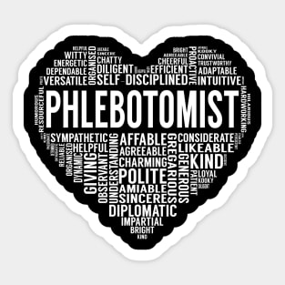 Phlebotomist Heart Sticker